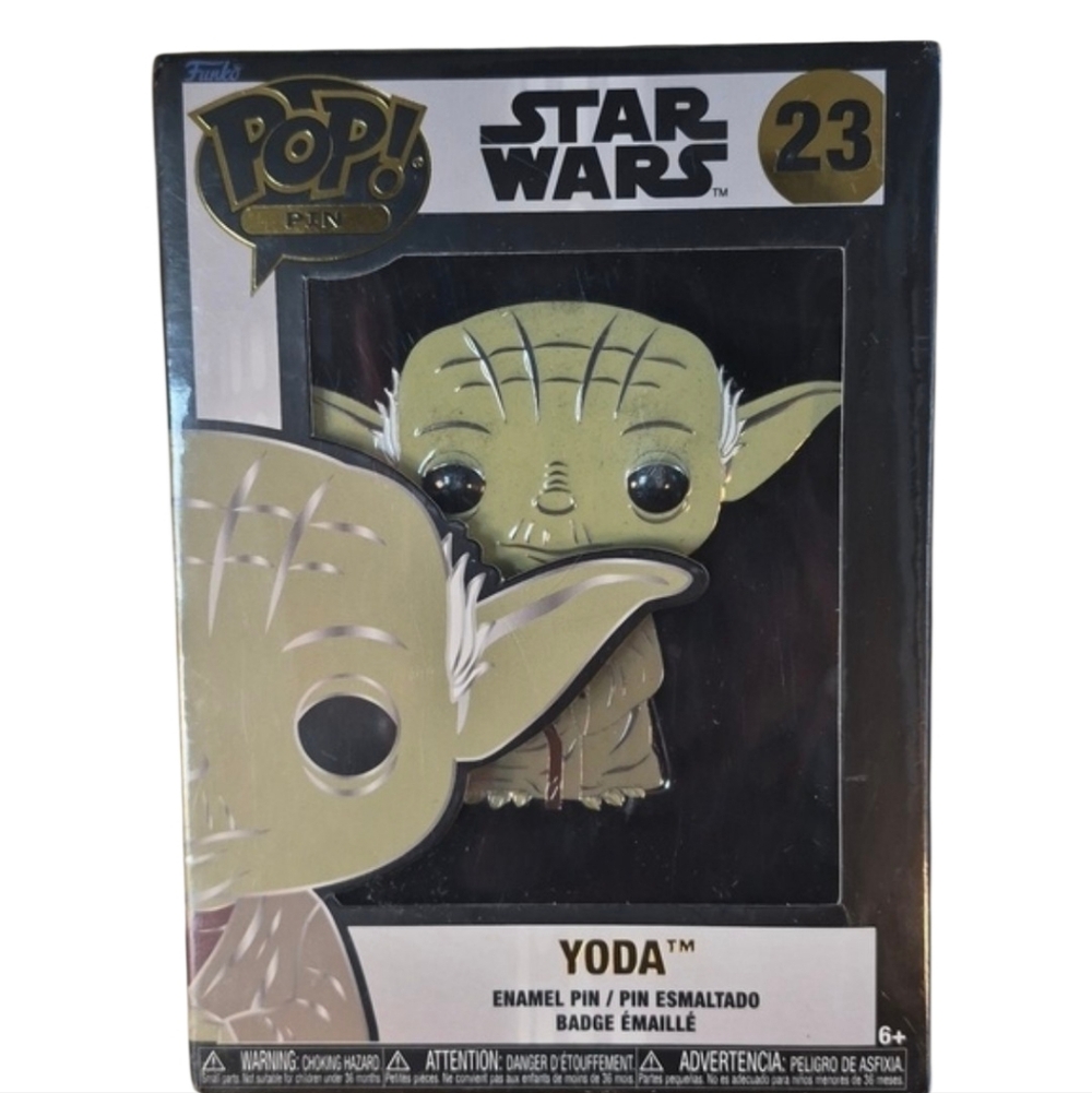 Funko × Star Wars POP PIN YODA Enamel Pin with Brown & Green.
